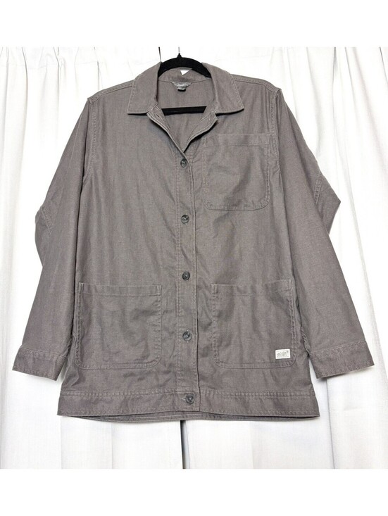 Eddie Bauer Jackets & Blazers - Eddie Bauer Cotton Blend Grey Lightweight Canvas Chore Coat. Size XS. $118